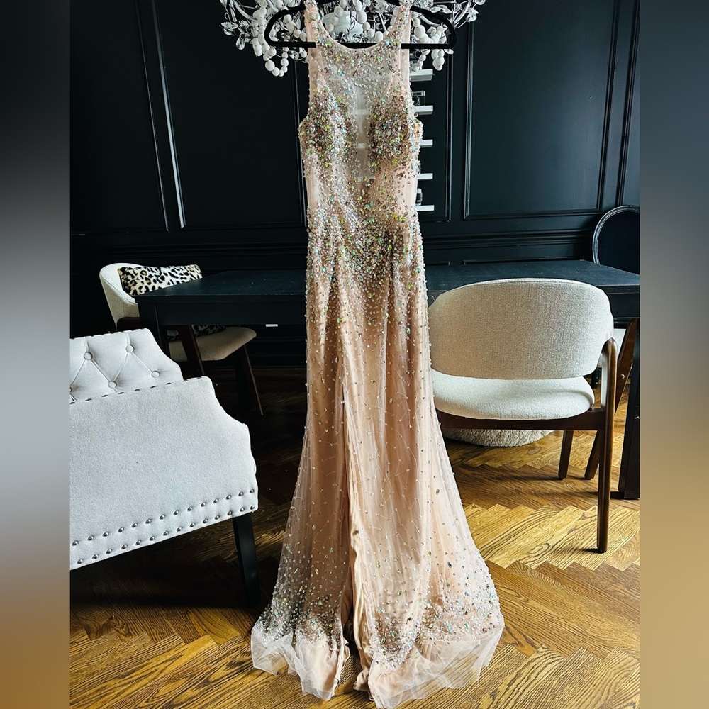 Glamour Terani Couture gorgeous unique Beaded Gown